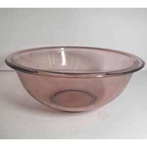 Vintage Pyrex #325 Large 2.5 L Cranberry Glass Nesting Mixing Bowl 2.6 Quart Rim